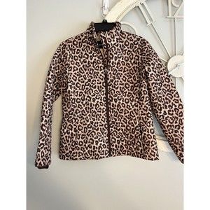Lands’ End Jacket Coat Quilted Padded Primaloft Leopard Print Women’s S 6-8